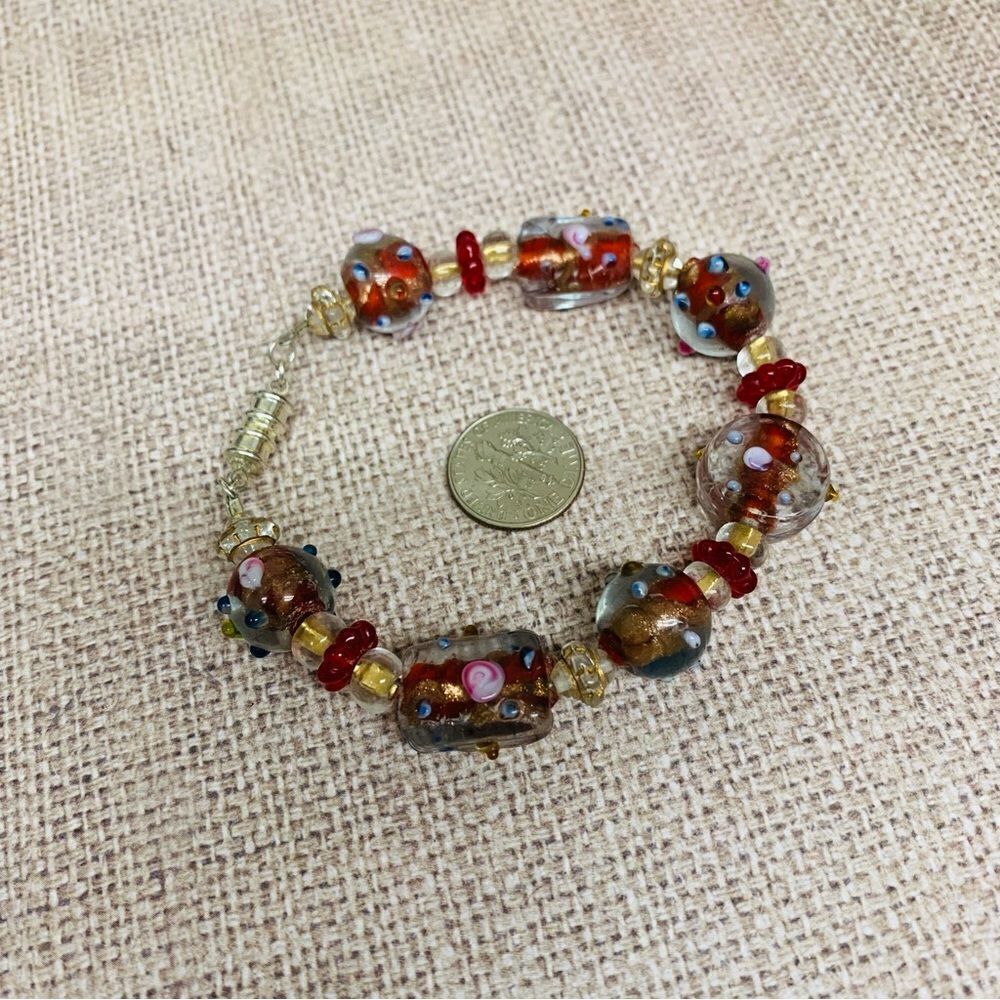 Art Glass Lampwork Beaded Bracelet‎